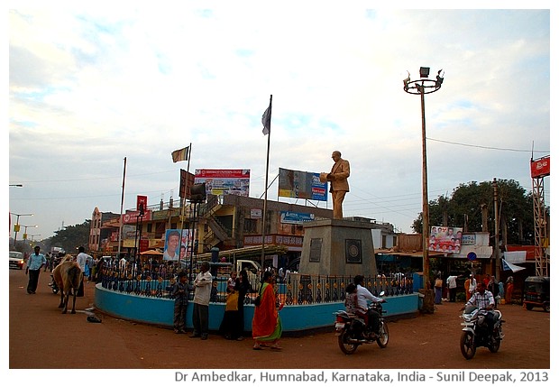 Dr Ambedkar statue, Humnabad, Karnataka, India - images by Sunil Deepak, 2013