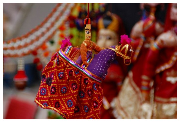 Puppets from Rajasthan at Dilli Haat, Delhi, India