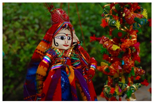Puppets from Rajasthan at Dilli Haat, Delhi, India