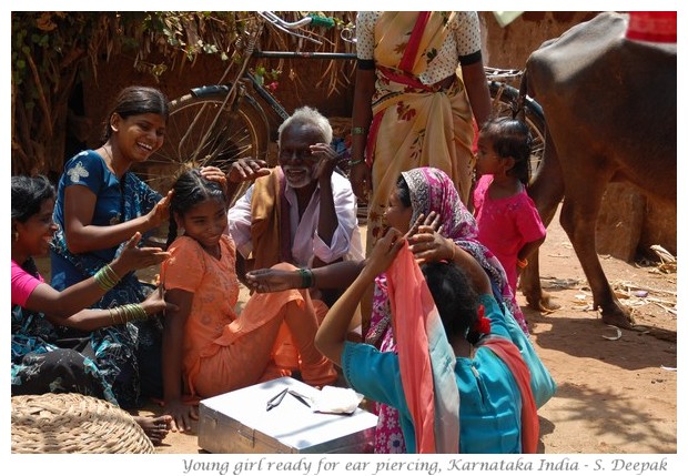 Young girl in village, Karnataka India - images by S. Deepak