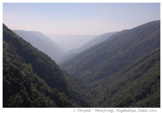 View from Duwan Sing Syiem bridge in Mawjrong, Meghalaya, India