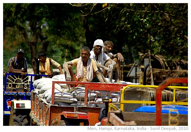 Men at work, Hampi, India - images by Sunil Deepak 2010