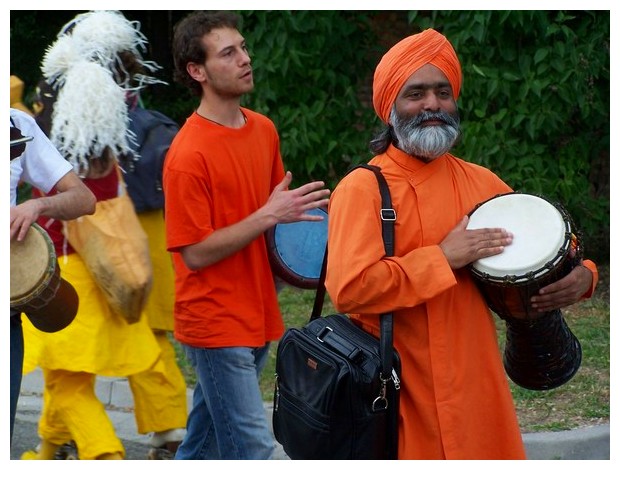 Orange colour of renunciation, prayer and holiness