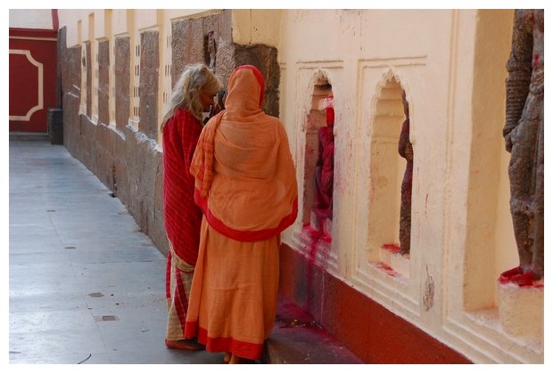 Orange colour of renunciation, prayer and holiness