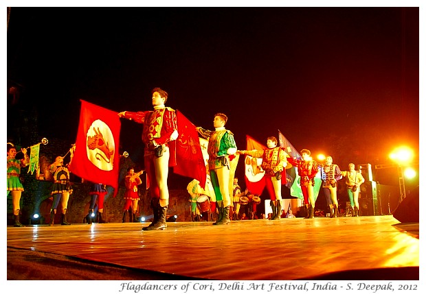 Flagdancers of Cori in Delhi Art Festival, India - S. Deepak, 2012