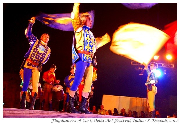 Flagdancers of Cori in Delhi Art Festival, India - S. Deepak, 2012