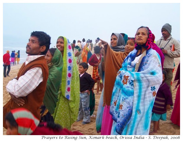 Prayers to rising sun, Orissa India - S. Deepak, 2008