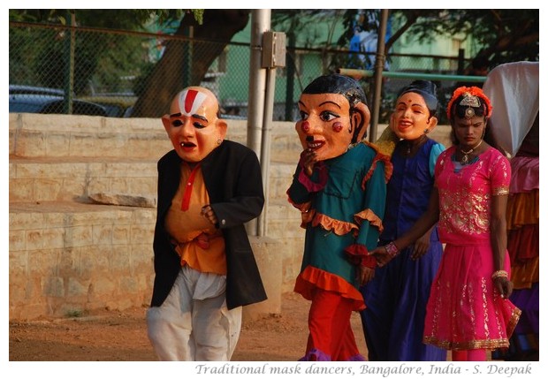 Traditional dancers with a transgender person, India - images by S. Deepak
