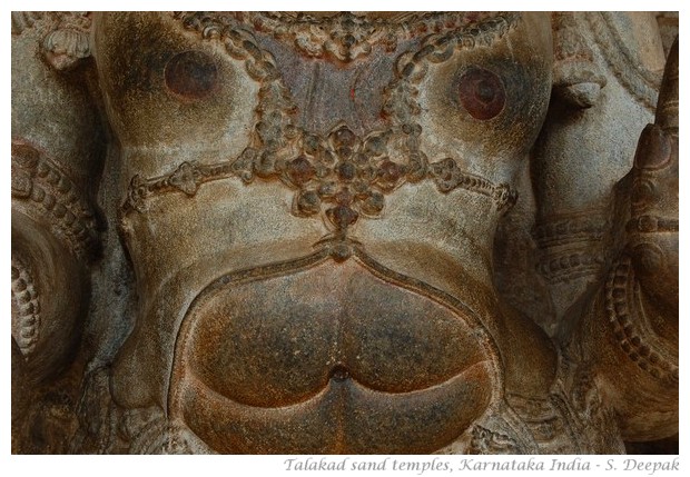 Vermilion and the details of statues, Talakad sand temples - images by S. Deepak