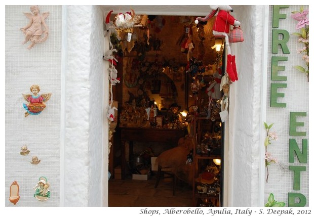 Shops for tourists in Alberobello, Apulia, Italy - S. Deepak, 2012