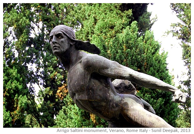 Arrigo saltini tomb, Verano cemetery, Rome, Italy - images by Sunil Deepak, 2013