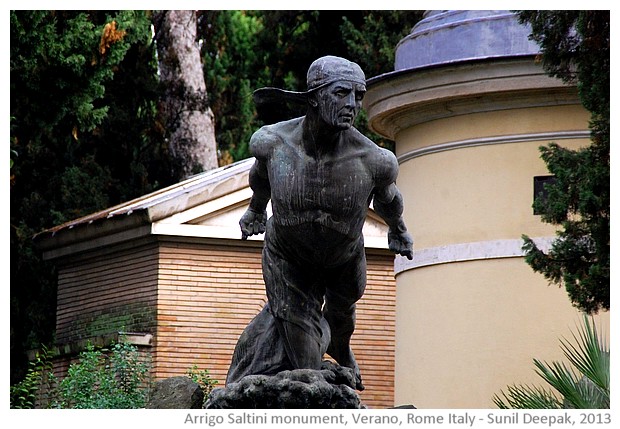 Arrigo saltini tomb, Verano cemetery, Rome, Italy - images by Sunil Deepak, 2013