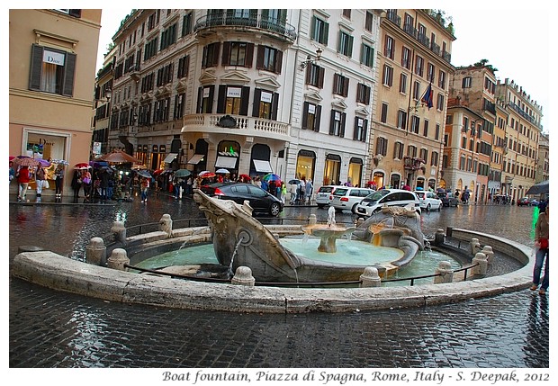 Boat fountain, Spanish square Rome, Italy - S. Deepak, 2012