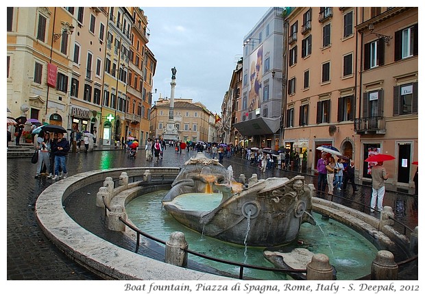 Boat fountain, Spanish square Rome, Italy - S. Deepak, 2012