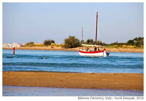 Red colour on the beach, Bibione, Italy - images by Sunil Deepak, 2014