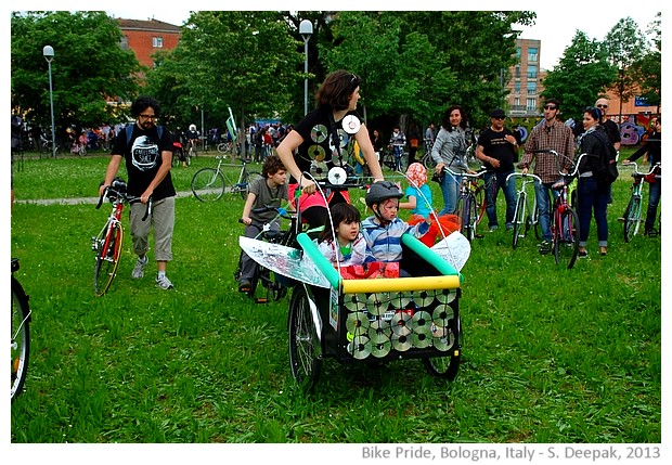 Bike pride parade, Bologna Italy - images by Sunil Deepak, 2013