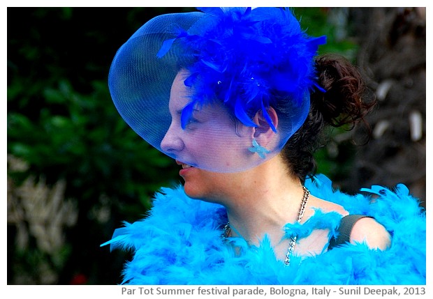 Partot summer festival parade, Bologna, Italy - images by Sunil Deepak, 2013