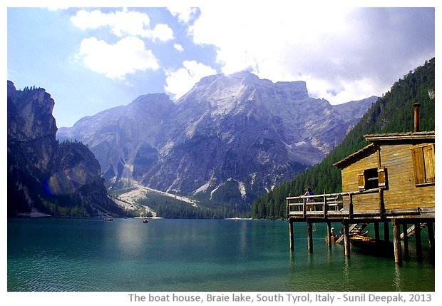 Boat house, Braie lake, South Tyrol, Italy - images by Sunil Deepak, 2013