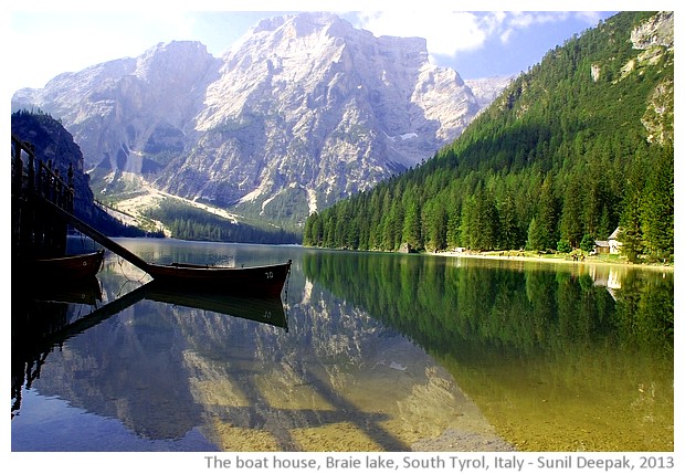 Boat house, Braie lake, South Tyrol, Italy - images by Sunil Deepak, 2013