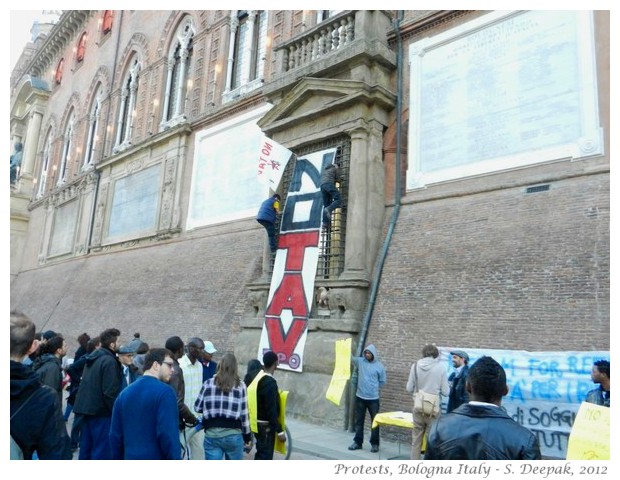 Protests in Bologna - S. Deepak, 2012