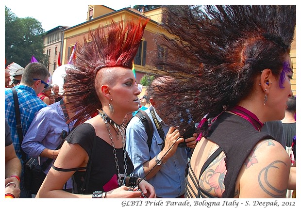 Punk couple, Bologna GLBTI Pride parade, Italy - S. Deepak, 2012