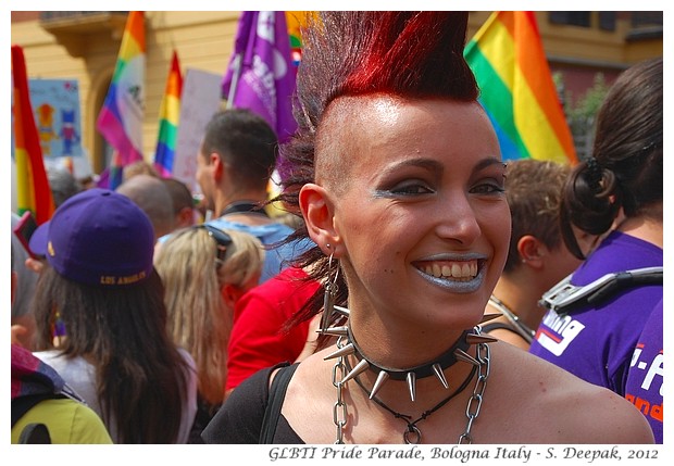 Punk couple, Bologna GLBTI Pride parade, Italy - S. Deepak, 2012