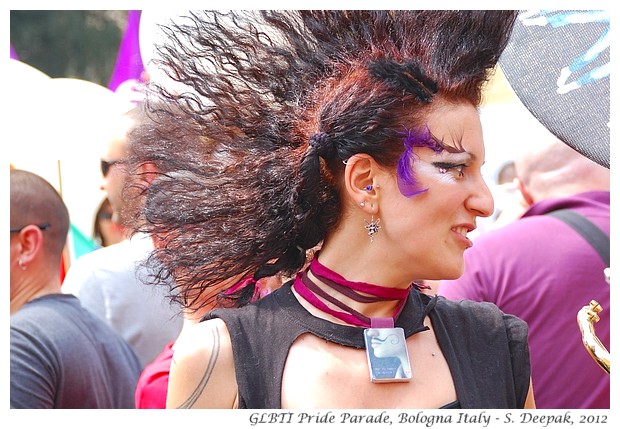 Punk couple, Bologna GLBTI Pride parade, Italy - S. Deepak, 2012