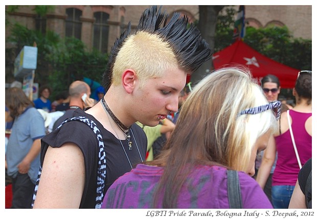 People with body pins, Bologna LGBT Pride - S. Deepak, 2012