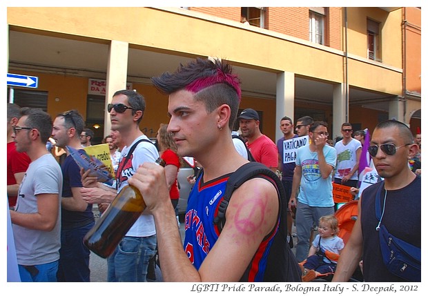 People with body pins, Bologna LGBT Pride - S. Deepak, 2012