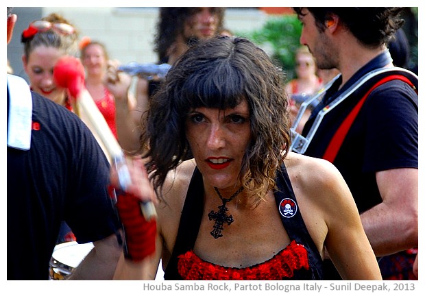 Houba Samba rock group, Bologna Partot parade, Italy - images by Sunil Deepak