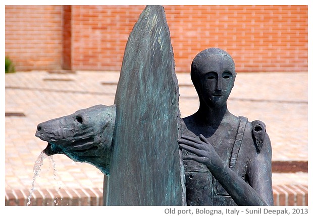 Fountain by Mimmo Paladino, Giardino del Cavaticcio, Bologna, Italy - images by Sunil Deepak, 2013