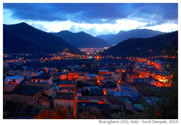 Evening lights, Bracigliano (SA), Italy - images by Sunil Deepak, 2014