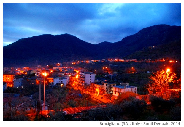 Evening lights, Bracigliano (SA), Italy - images by Sunil Deepak, 2014