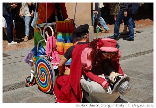 Busker with two bodies, Bologna, Italy - S. Deepak, 2012