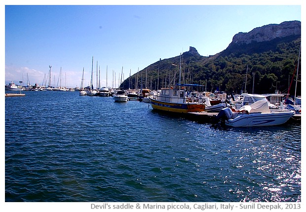 Devil's saddle and Marina piccola, Cagliari, Sardinia, Italy - images by Sunil Deepak, 2013