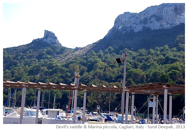 Devil's saddle and Marina piccola, Cagliari, Sardinia, Italy - images by Sunil Deepak, 2013