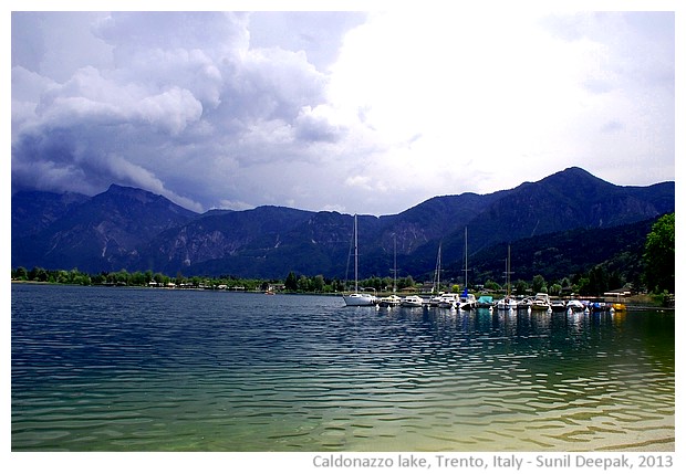 Boats in Caldonazzo lake, Trento, Italy - images by Sunil Deepak, 2013