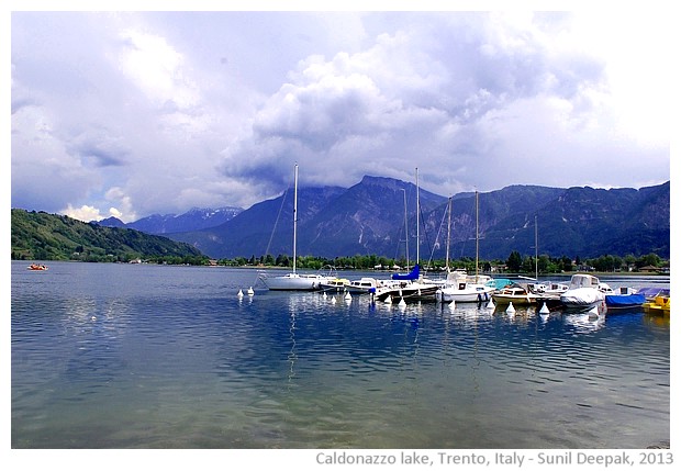 Boats in Caldonazzo lake, Trento, Italy - images by Sunil Deepak, 2013