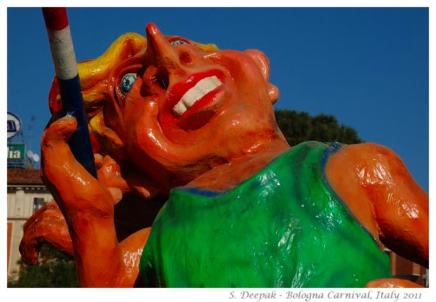 Float of olympic athletes, Bologna Carnival, Italy 2011