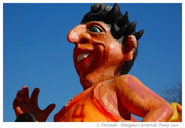 Float of olympic athletes, Bologna Carnival, Italy 2011