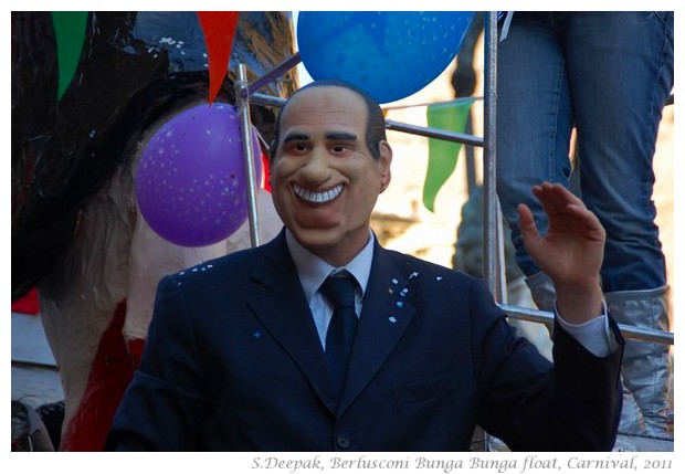 Bunga Bunga float in Bologna carnival, 2011