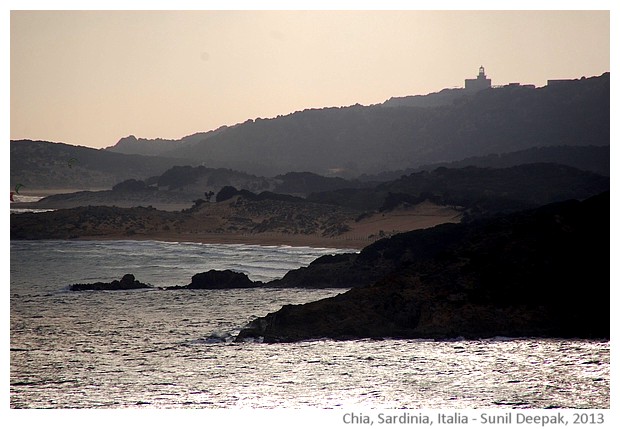 lighthouse, Chia, Sardegna, Italy - images by Sunil Deepak, 2014