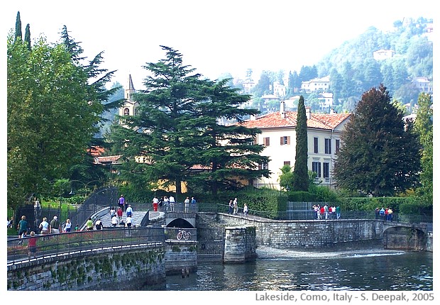 Como lakeside, Italy - images by Sunil Deepak, 2005