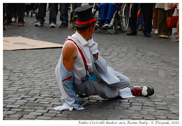 Fabio Cicirelli, busker Rome Italy - S. Deepak, 2012