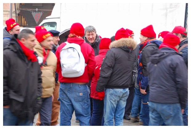 Landini of Fiat's Workers Union FIOM in a protest meeting