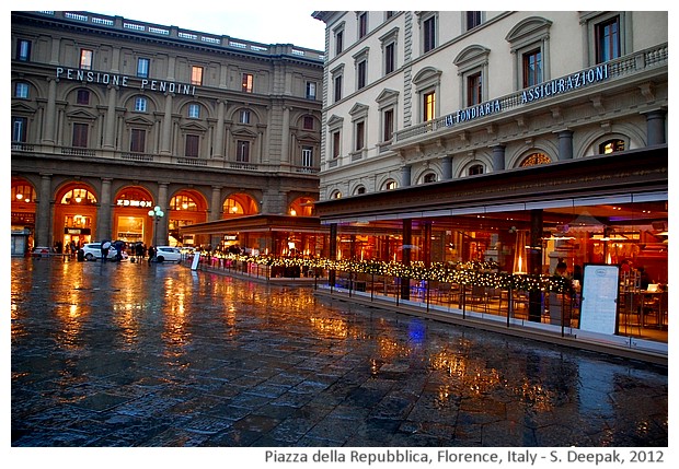 Christmas lights and rain in Florence, Italy - S. Deepak, 2012