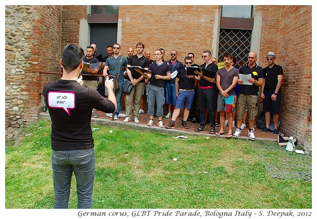 Male corus from Germany, GLBT Pride Bologna - S. Deepak, 2012