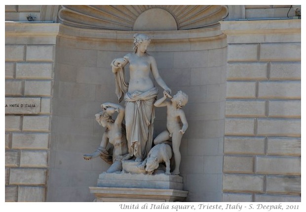 Greek gods' statues, Trieste, Italy - S. Deepak, 2011