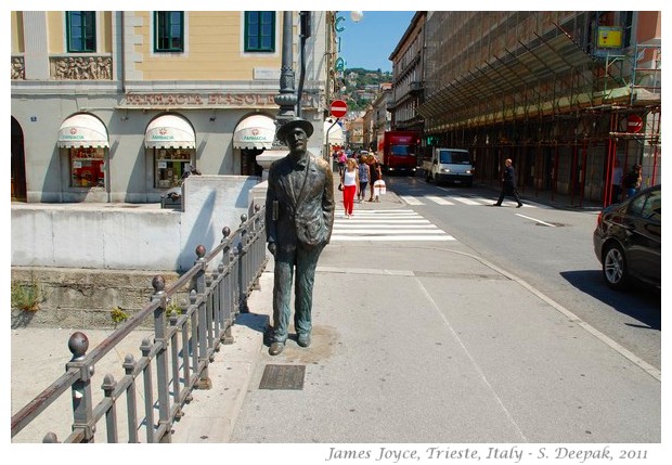 Statue of James Joyce in Trieste - image by S. Deepak