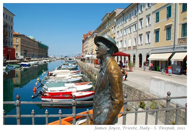 Statue of James Joyce in Trieste - image by S. Deepak